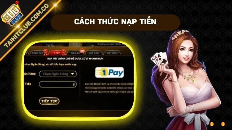 Hướng dẫn các bước nạp tiền chi tiết tại cổng game